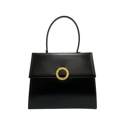 Pre-owned Celine Black Gold Leather Handbag Tote Bag () In Black, Gold