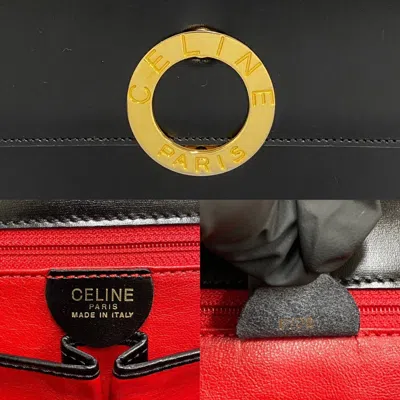 Pre-owned Celine Black Gold Leather Handbag Tote Bag () In Black, Gold