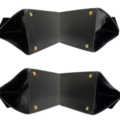Pre-owned Celine Black Gold Leather Handbag Tote Bag () In Black, Gold