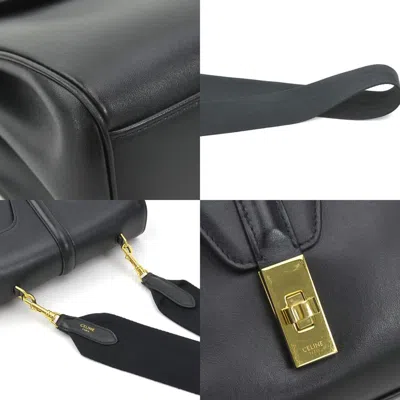 Pre-owned Celine Black Leather Canvas Shoulder Bag ()