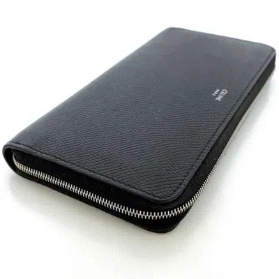 Pre-owned Celine Black Leather Long Wallet (bi-fold) ()