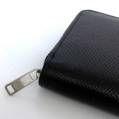 Pre-owned Celine Black Leather Long Wallet (bi-fold) ()