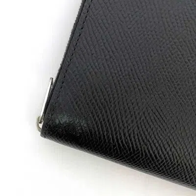 Pre-owned Celine Black Leather Long Wallet (bi-fold) ()
