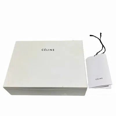 Pre-owned Celine Blue White Leather Long Bill Wallet (bi-fold) () In Blue, White
