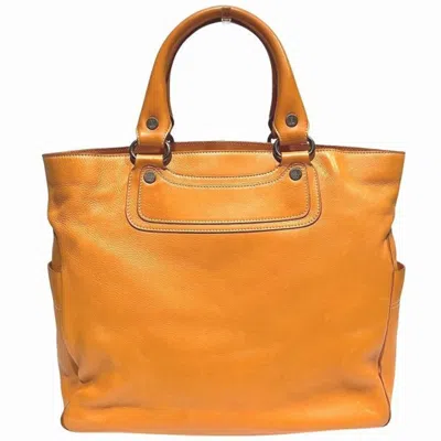 Pre-owned Celine Boogie Orange Leather Handbag Tote Bag ()