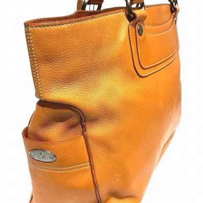 Pre-owned Celine Boogie Orange Leather Handbag Tote Bag ()