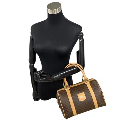 Pre-owned Celine Brown Leather Pvc Boston Bag Handbag ()