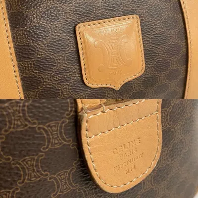Pre-owned Celine Brown Leather Pvc Boston Bag Handbag ()