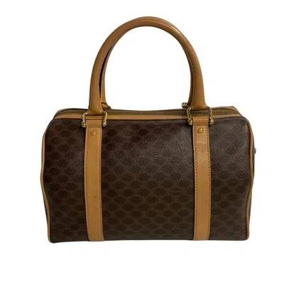 Pre-owned Celine Brown Leather Pvc Boston Bag Handbag ()