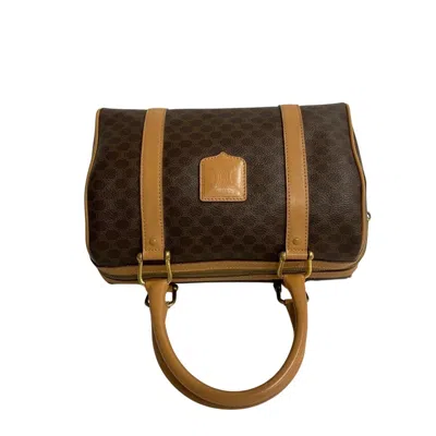 Pre-owned Celine Brown Leather Pvc Boston Bag Handbag ()
