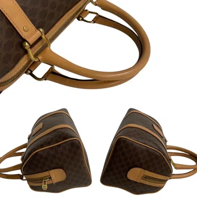 Pre-owned Celine Brown Leather Pvc Boston Bag Handbag ()