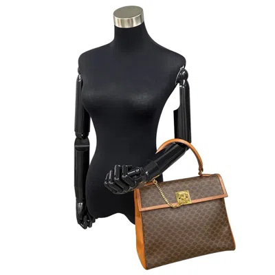 Pre-owned Celine Brown Leather Pvc Handbag Tote Bag ()