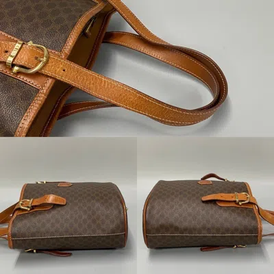 Pre-owned Celine Brown Leather Pvc Handbag Tote Bag ()