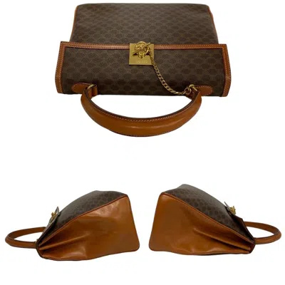 Pre-owned Celine Brown Leather Pvc Handbag Tote Bag ()