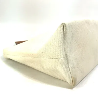 Pre-owned Celine Cabas Beige Canvas Leather Shoulder Bag Tote Bag ()
