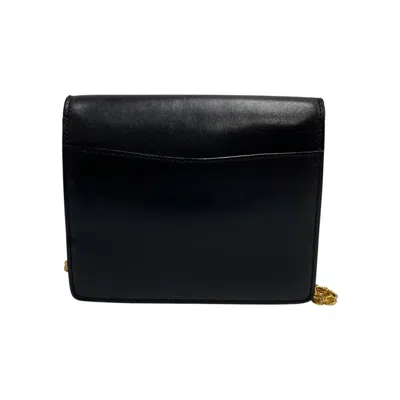 Pre-owned Celine Gold Navy Leather Shoulder Bag () In Gold, Navy