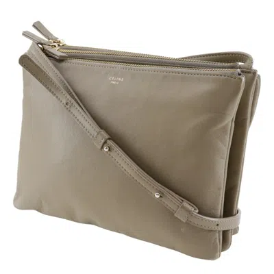 Pre-owned Celine Gray Leather Shoulder Bag ()