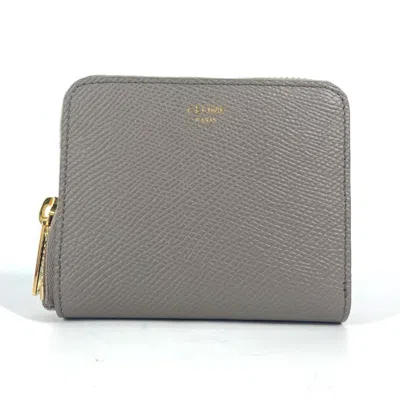 Pre-owned Celine Gray Leather Wallet (bi-fold) ()