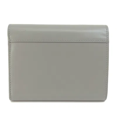 Pre-owned Celine Gray Leather Wallet (bi-fold) ()