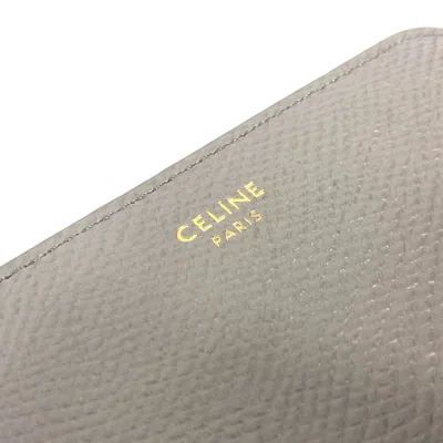 Pre-owned Celine Gray Leather Wallet (bi-fold) ()