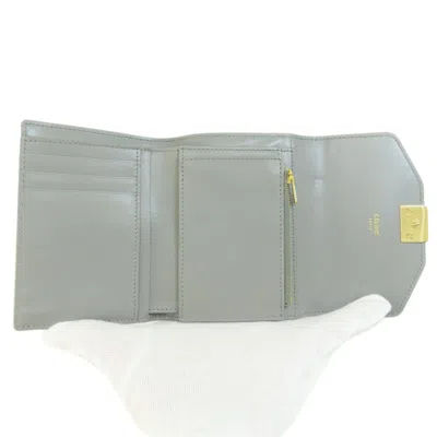 Pre-owned Celine Gray Leather Wallet (bi-fold) ()