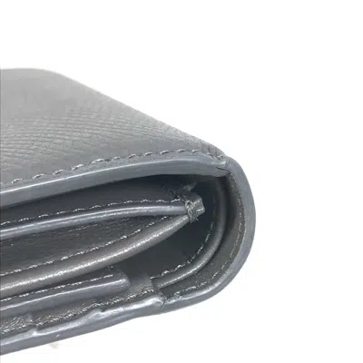 Pre-owned Celine Gray Leather Wallet (tri-fold) ()