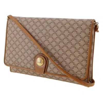 Pre-owned Celine Macadam Beige Pvc Leather Shoulder Bag ()