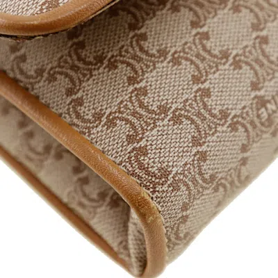 Pre-owned Celine Macadam Beige Pvc Leather Shoulder Bag ()