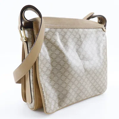 Pre-owned Celine Macadam Beige Pvc Shoulder Bag ()