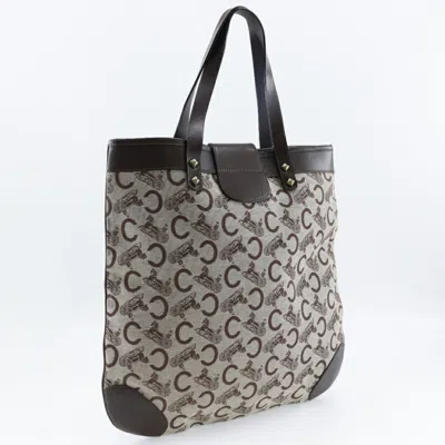 Pre-owned Celine Macadam Brown Canvas Tote Bag ()