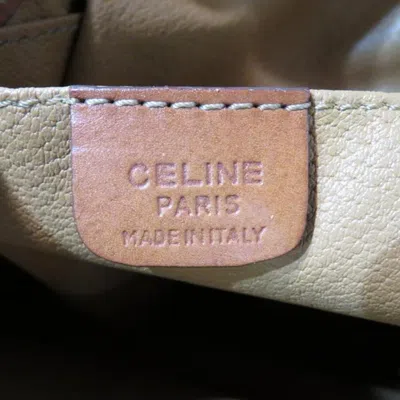 Pre-owned Celine Macadam Brown Coated Canvas Leather Backpack ()