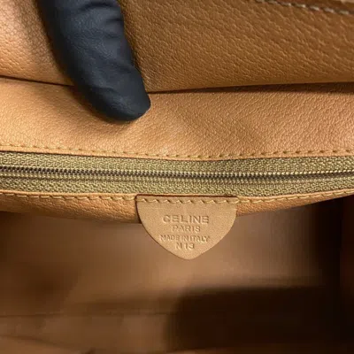 Pre-owned Celine Macadam Brown Leather Pvc Handbag Tote Bag ()