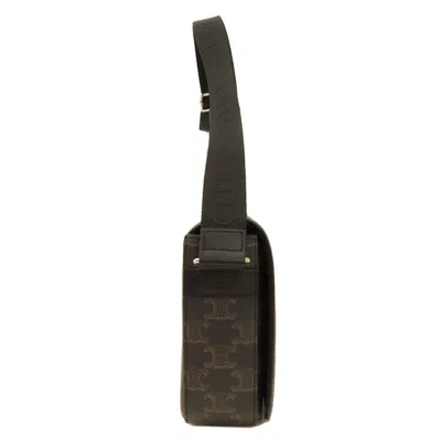 Pre-owned Celine Macadam Dark Brown Pvc Leather Shoulder Bag ()
