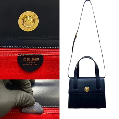 Pre-owned Celine Navy Leather Handbag Shoulder Bag ()