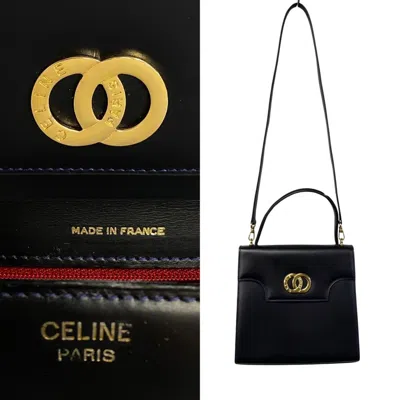 Pre-owned Celine Navy Leather Handbag Shoulder Bag Tote Bag ()