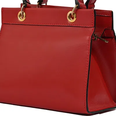 Pre-owned Celine Red Color Leather Handbag Shoulder Bag ()