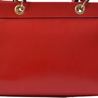 Pre-owned Celine Red Color Leather Handbag Shoulder Bag ()