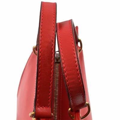 Pre-owned Celine Red Color Leather Handbag Shoulder Bag ()