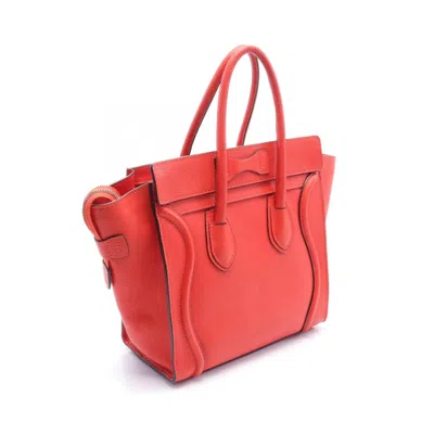 Pre-owned Celine Red Color Leather Tote Bag ()