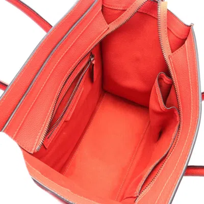 Pre-owned Celine Red Color Leather Tote Bag ()