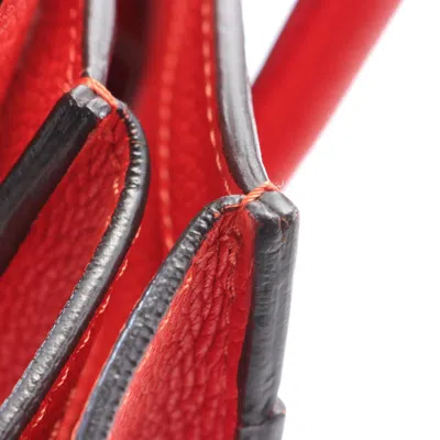 Pre-owned Celine Red Color Leather Tote Bag ()