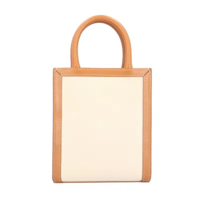 Pre-owned Celine White Cotton Canvas Shoulder Bag ()