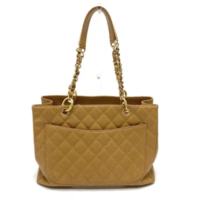 Pre-owned Chanel Beige Leather Tote Bag ()