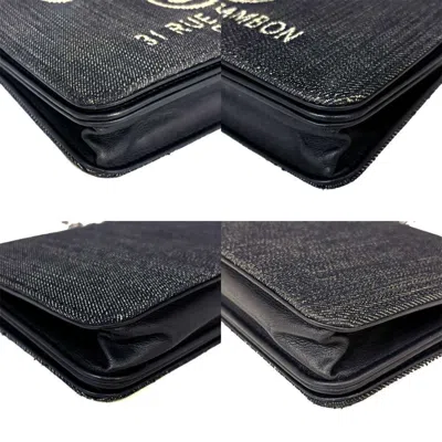 Pre-owned Chanel Black Canvas Chain/shoulder Wallet ()