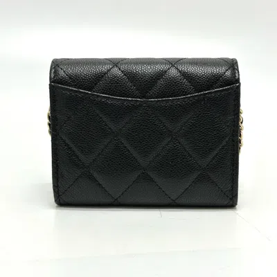 Pre-owned Chanel Black Caviar Leather Coin Purse/coin Case ()