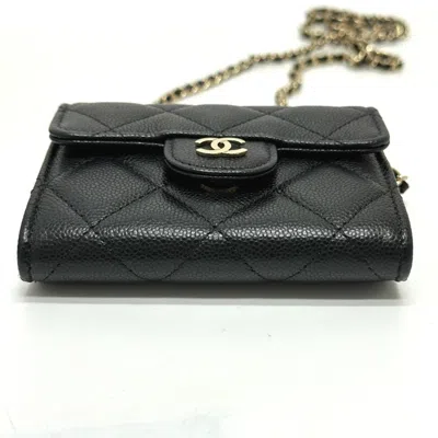 Pre-owned Chanel Black Caviar Leather Coin Purse/coin Case ()