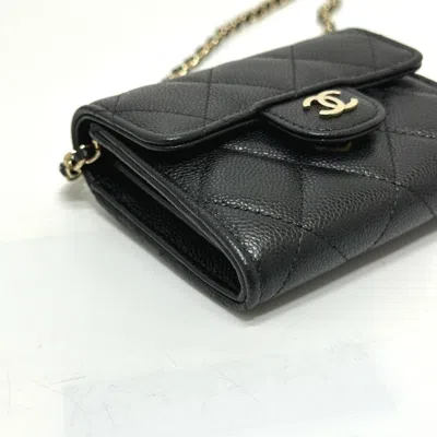 Pre-owned Chanel Black Caviar Leather Coin Purse/coin Case ()