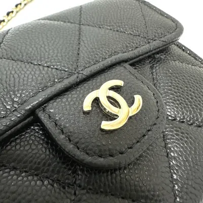 Pre-owned Chanel Black Caviar Leather Coin Purse/coin Case ()