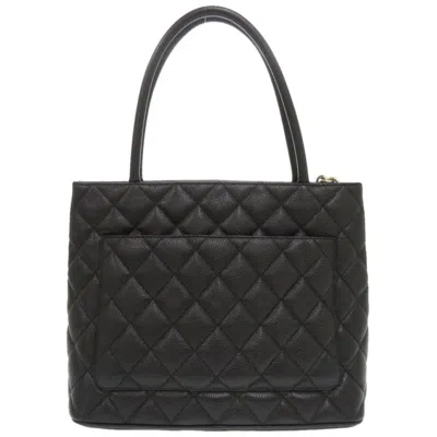 Pre-owned Chanel Black Caviar Leather Tote Bag ()