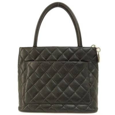Pre-owned Chanel Black Caviar Leather Tote Bag ()